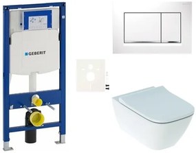 Fali wc szett Geberit Smyle könnyűszerkezetes falakba / falsík előtti rimfree - öblítőkör nélkül SIKOGESSMS30