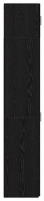 Slim tárolószekrény Fekete tölgy 30x42.5x225 cm Szerelt fa