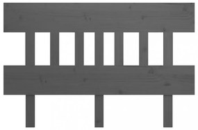 szürke tömör fenyőfa ágyfejtámla 138,5x3x81 cm
