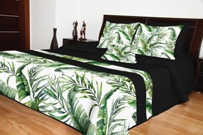 Fekete ágytakarók természet motívummal Szélesség: 240 cm | Hossz: 260 cm