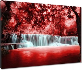 Vászonkép 80x60 Vörös vízesés Kaszkád