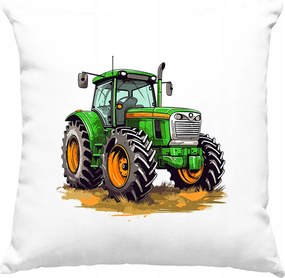 Traktor párna zöld mezőgazdasági traktor 1 Fehér