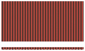 Manuális Behúzható Napernyő Narancssárga és Barna 600x300 cm