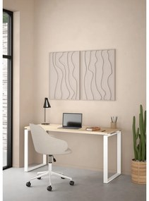 Íróasztal tölgyfa dekoros asztallappal 60x150 cm Sign – Tvilum