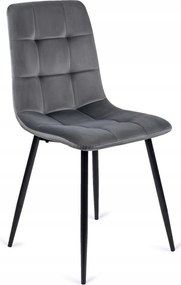 Krzesło PERU Szare Welurowe
