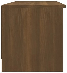 barna tölgyszínű szerelt fa TV-szekrény 102 x 35,5 x 36,5 cm