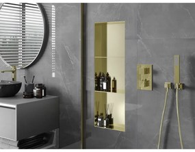 Mexen X-Wall-NR, falra szerelhető polc gallér nélkül 90 x 30 cm, fényes arany, 1951903010S