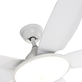 Mennyezeti ventilátor fehér 130 cm LED-del, fényerőszabályzóval és távirányítóval - Vifte