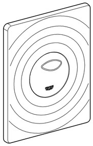 GROHE 38861000 - SURF nyomólap 156 × 197 mm, fényes króm