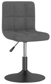 sötétszürke bársony forgó étkezőszék