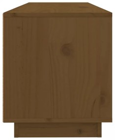 mézbarna tömör fenyőfa TV-szekrény 100x34x40 cm