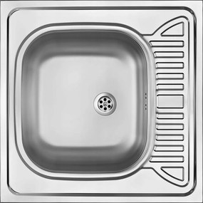 Tango szatén rozsdamentes acél Rozsdamentes acél mosogató, 1 medencés, csepegtetővel teljes felületű (ZE6