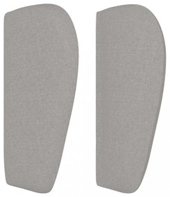 világosszürke szövet fejtámla szárnyakkal 83x23x78/88 cm