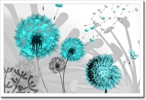 Poszterek keretben 60x40 Türkiz pitypangok