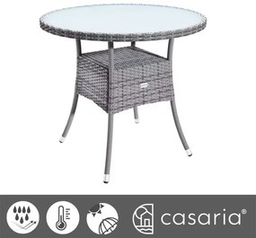 Deuba Rattan asztal Ø80 cm - szürke