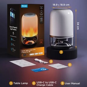 Govee - LED RGBW dimmelhető asztali lámpa beépített hangszóróval LED/36W/12V Wi-Fi