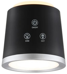 Globo 58454B - MEEYA LED érintős asztali lámpa, 6W, 3,7V, fekete