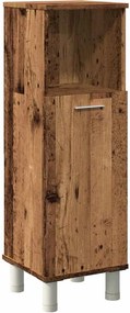 vidaXL Fürdőszobaszekrény régi fa 30x30x95 cm gépelt fa