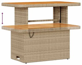 Kerti Kanapé Szett párnával 9 pcs Beige és krém 90 x 55 x 71 cm