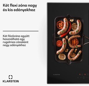Klarstein Chef-Fusion Prime Down Air System, 2 az 1-ben, indukciós főzőlap + páraelszívó, nagy teljesítményű