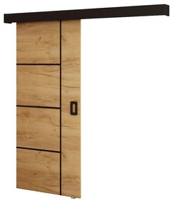 Tolóajtó 90 cm Bethany V (arany craft + matt fekete). 1043497