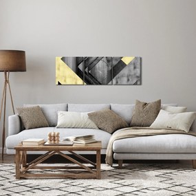 Kép - Texturált formák (órával) (90x30 cm)