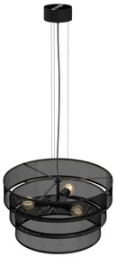 Csillár zsinóron GLUM 3xE27/60W/230V fekete