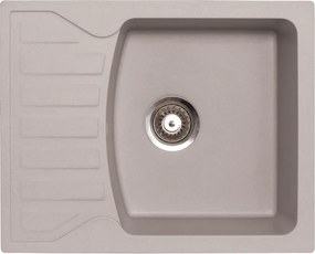 Quadro M Metalac 144116 Gránit Mosogatótálca - Extra mély, Csepegtetőtálcás, Szürke