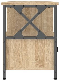 sonoma tölgyszínű szerelt fa és vas TV-szekrény 102x33x45 cm