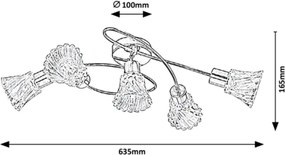 Rabalux - Spotlámpa 5xE14/40W/230V
