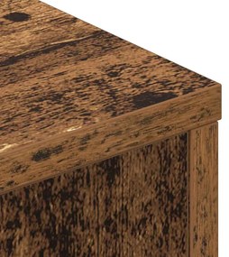 Fejtámla LED -es lámpákkal Öreg fa 180 x 17 x 104,5 cm Faanyag