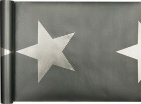 Fémes Tapéta Ezüst Csillagok Szürke háttér