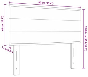 LED fejtámla vonal dizájn sötétszürke 90 cm szövet