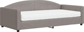 vidaXL tópszínű szövet kanapéágy matraccal 100 x 200 cm