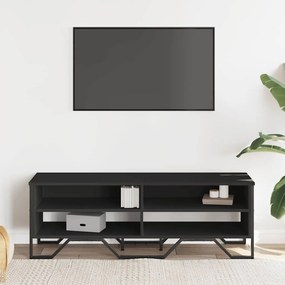 fekete szerelt fa TV-szekrény 122 x 34 x 41 cm