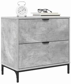 Éjjeli asztal fiókkal Beton szürke 63.5 x 36 x 61 cm Faanyag