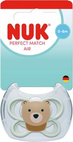 Baba cumi  NUK Perfect Match Air BEAR 0-6m 1db box, vel. 0-6 h