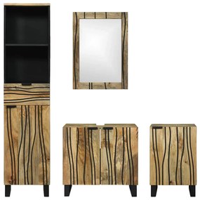 Fürdőszoba bútor szett fiókkal 4 pcs Barna 38 x 33 x 160 cm