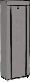 vidaXL szürke szövetborítású cipősszekrény 57 x 29 x 162 cm