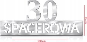 Címtábla számjegy rozsdamentes acél 100x45cm házszám utca Cnc lézer