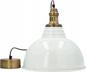 Asztal Fölé Akasztható Mennyezeti Lámpa Nagy 38cm Fehér Loft Fém Nappaliba