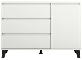 BOGAN 1D3S komód, fehér