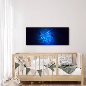 Modern kép kék absztrakció (120x50 cm)