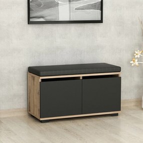 Cipőtároló Drago - Walnut, Black