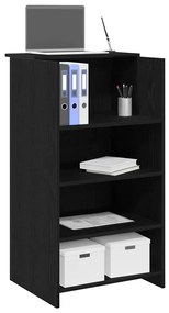 recepciós pult fekete 55x50x103,5 cm szerelt fa