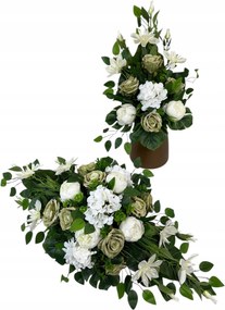 Csokor Nád Kompozíció Sír Temető Művirágok