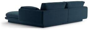 Sötétkék sarokkanapé (bal oldali) Torino – Micadoni Home