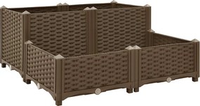 vidaXL polipropilén magaságyás 80 x 80 x 38 cm