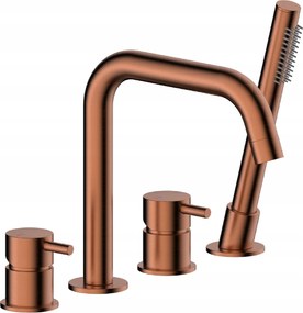 Kfa Kádtöltő Csaptelep Álló 4 Lyukú Moza, Brushed Rose Gold Pvd