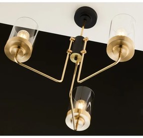 Jupiter 2087 - RAMIREZ rúdra szerelt csillár 3xE27/15W/230V arany/fekete
